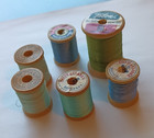 Vintage Thread Corticelli Clark s   Coats Talon Lot Of 6 Wooden Spools Of Thread