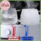 15oz Glass Coffee Mugs Set Of 6 Vintage Coffee Cups With Handles embossed Glass 