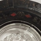 Vintage Tire Ash Tray Golden Ply Goodrich Silvertown 1970 s No Chips In Glass 