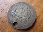 1897 Dominican Republic Silver Un Peso Silver Crown