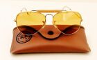Vintage B l Ray Ban Usa Outdoorsman 58m Ambermatic Yellow All-weather Sunglasses