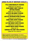 Garbage Pail Kids 2015 Series 2 30th Anniversary Pick Your Card Base Stickers