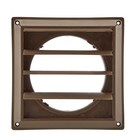 Lambro 361b 6 In Brown Plastic Wall Vent For Bath Fan And Range Hood Exhaust Wit