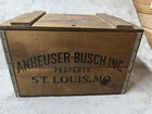 Vintage Budweiser Anheuser Busch Centennial Wooden Beer Crate Box 1876-1976