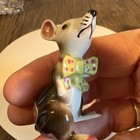 Vintage Bone China Mini Mice Mouse Figurines Made In Japan Set Of 2