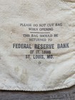 Vintage Federal Reserve Bank Money Bag Canvas St  Louis  Mo 