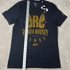 Reebok Ufc Ronda Rousey Rowdy Graphic T-shirt Mens Medium Black Gold New