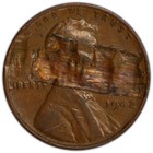 1942 Lincoln Cent Mint Error Pcgs Vf30 Obv Lamination With Planchet Strip 1c
