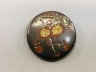 Y5307 Obidome Metal Sash Clip Sakura Signed Box Japan Kimono Accessory Antique