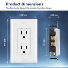 50pack Outlet Socket  Decora Duplex Receptacle 15 A  125 V non-tamper Resistant