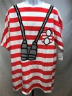 New Where s Waldo Mens Adult Unisex S-m-l-xl-2xl Striped Cosplay Costume Shirt
