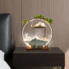 Indoor Water Fountain W led Light Tabletop Waterfall Rockery Office   Home Decor