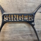 Antique Singer Treadle Sewing Machine Cast Iron Base Center Singer Sign