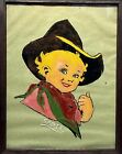 Vintage Original Albert Smokey P Dumenigo Reverse Glass Oil Painting Framed