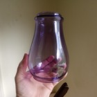 Antique 1890s Original 6 3 4 tall Pretty Amethyst Glass Globe For Barn Lantern