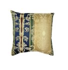 Croscill Retired Marchesa Stripe Accent Throw Pillow Gold Blue Damask Luxury Htf