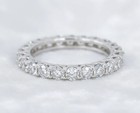 2 36 Ct Round Cut White Diamond Band Ring  Vvs1  925 Sterling Silver