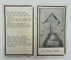 Ww2 Wwii Original German Death Card Infantry Late War Kia By Headshot 1945 Photo