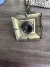 Antique Victorian Brass Chain Drop Pendant Wall Sconce Lamp Pair  Electrified