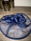 Elegant Navy Blue Saucer Fascinator