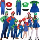 Men Women Adult Kids Super Bros Cosplay Party Fancy Dress Costume