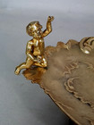 Antique Brass   Bronze 2 Putti Flanked Centerpiece D081