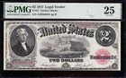 Very Nice Bold   Crisp Vf  1917  2 Bracelet Us Legal Tender Note  Pmg 25  38602