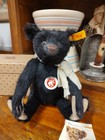 Vintage Black Steiff Mohair Teddy Bear 2005 With All Tags 10  To 11  Tall