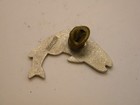 Vintage Enamel Pin Rainbow Trout Fish Novelty Fishing Hat Pin