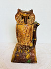 Book Of Knowledge Cast Iron Owl Turns Head Mechanical Coin Bank 7 5  Vintage