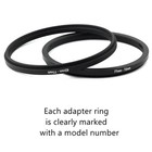 18 Pcs Filter Ring Adapter Set Lens Metal Stepping Rings Step Up Down Lenses