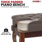 5 Core Piano Bench 3  Padded Cushioned Stool Wooden Heavy Duty Musician Chair