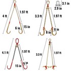 Uimoso 5 16 x2  Tow Chain J Hook G80 V-chain Bridle W  Tj rj Grabe Hook