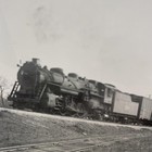 Vintage Steam Locomotive Freight Train Railroad Photo 3 25x4 5 B w Gelatin Orig