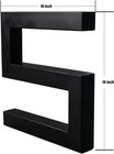 18  S-shaped Iron Table Legs Set Of 2  Reversible Installation  Matte Black Indu