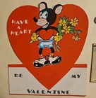 2 Vintage Valentines 1930s Mickey Mouse