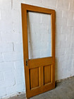 1800 s Antique Entry Door Original Glass Victorian Style Raised Panel Fir Ornate