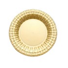 10 Pcs Plastic Gold With Basketweave 7  Plates Disposable Party Wedding Sale