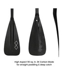 Full Carbon Fiber 3-piece Sup Paddle - Leverlock   Adjustable Travel Paddle - New