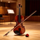 4 4 Violin Set Full Size Fiddle Solidwood Adults With Hard Case shoulder Rest