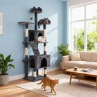 72  Cat Tree Indoor Cat Tower With 6 Scratching Posts  Large Top Perch  Balls