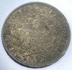 France 1873 A Silver Five 5 Francs Xf - Au Coin 3rd Republic 90  Silver - Sr401