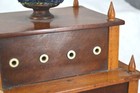 Antique Sewing Box W drawer Shaker Community Spool Holders Pincushion Original