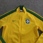 Brazil National Team Jacket Mens Small Yellow Soccer Football Nike Cbf Brasil