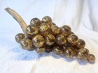 Vintage 1960 s Mcm Large Driftwood Amber yellow Lucite Grape Cluster Centerpiece