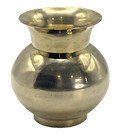 Vintage Solid Brass Vase Made In India Etched Base Decor Piece