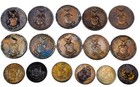  16  1930 s - 1960 s Mixed Lot One Centavos Filipinas   Coins Wwii Vintage