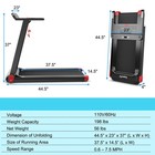 Electric Folding Treadmill Portable Cardio Running Machine W  App Control Red