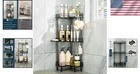Corner Shower Caddy Standing Stainless Steel Organizer With Hooks Soap Holder   