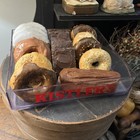     vintage Kistler   s Donuts Out Of Akron Ohio       Tray With Faux Pastry Display